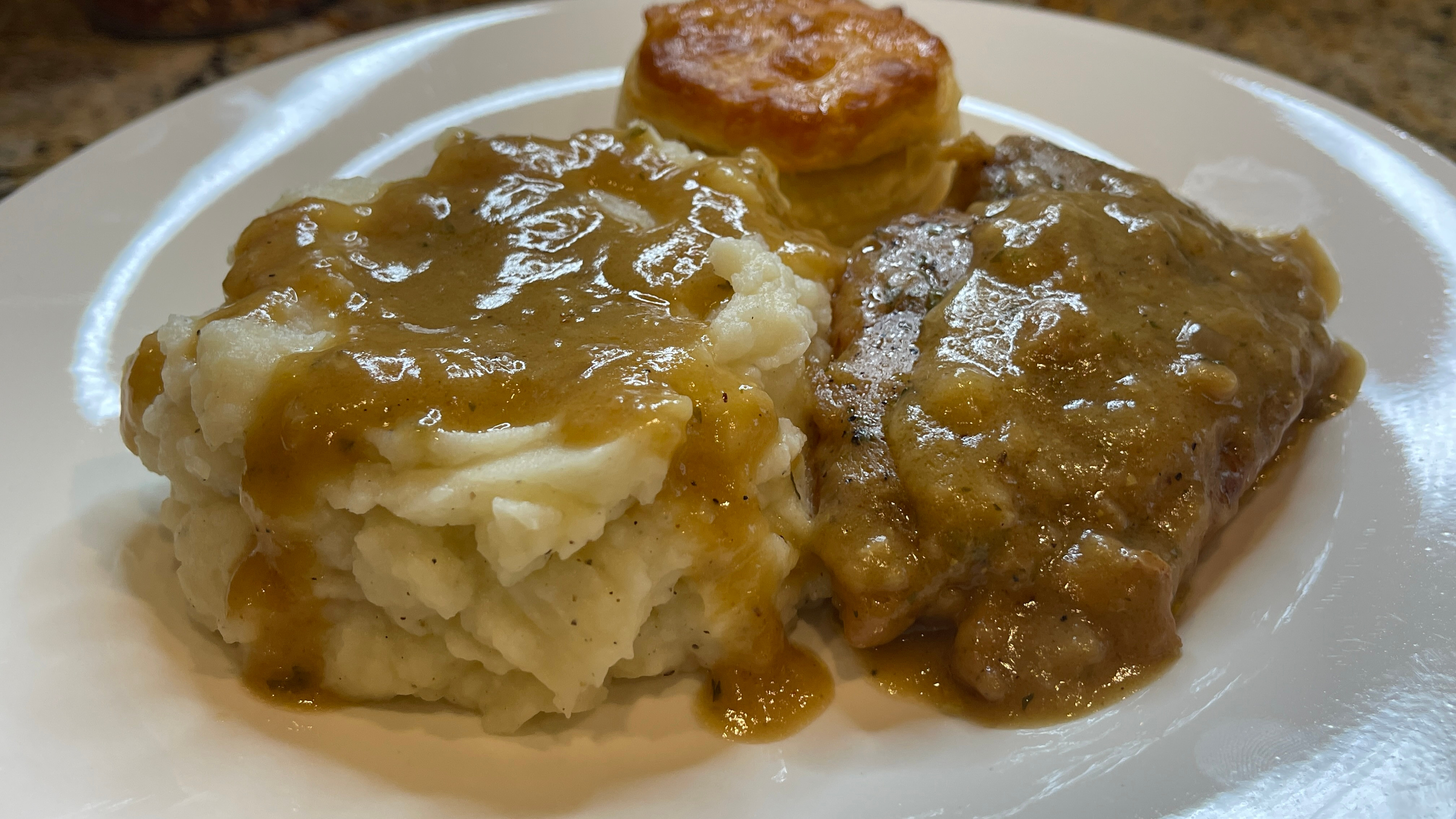 Smothered Chicken w/ Homemade Onion Gravy
